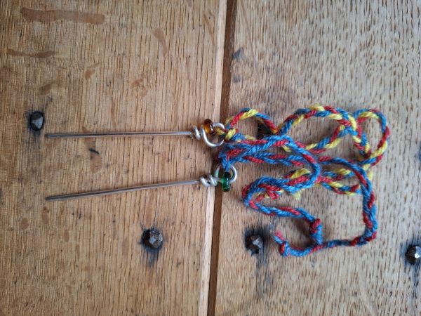 Glass Beads and Silver Hair Pins